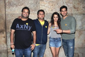 EK VILLAIN cast at the trailer launching event in Mumbai