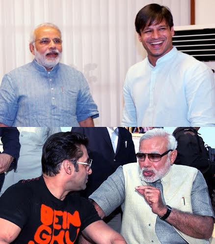 Salman Khan, Vivek Oberoi, Narendra Modi