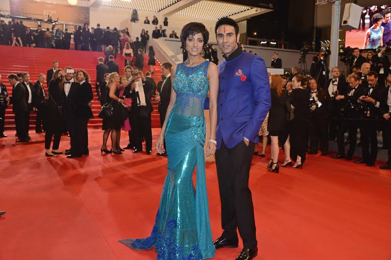 Jesse Randhawa, Sandip Soparrkar, Cannes red carpet