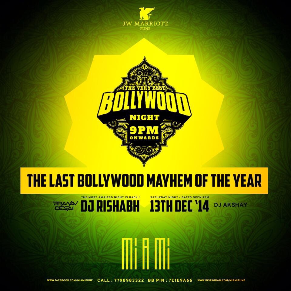 Bollywood night, Mayhem, Year, miami