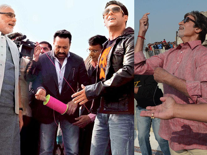 Salman Khan, Amitabh Bachchan, fly kites, Gujarat, Chief Minister, Makar Sankranti