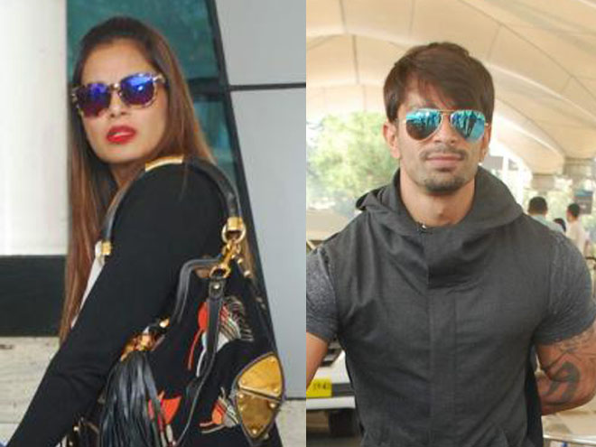 Karan Singh Grover, Bipasha Basu, Mumbai Airport