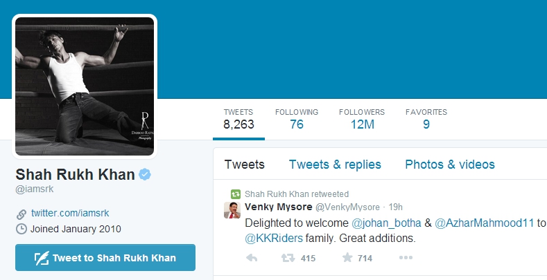 Shah Rukh Khan, Aamir Khan, Salman Khan, Twitter