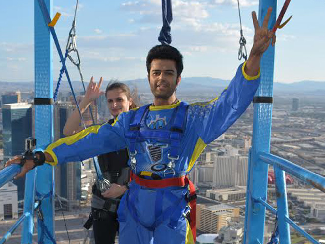 Manish Paul, North America, highest, sky jump