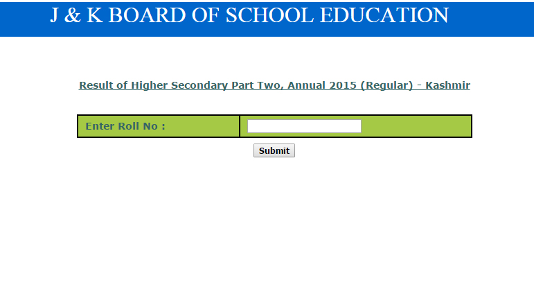 JKBOSE, Class 12th, JKBOSE Class XII, results