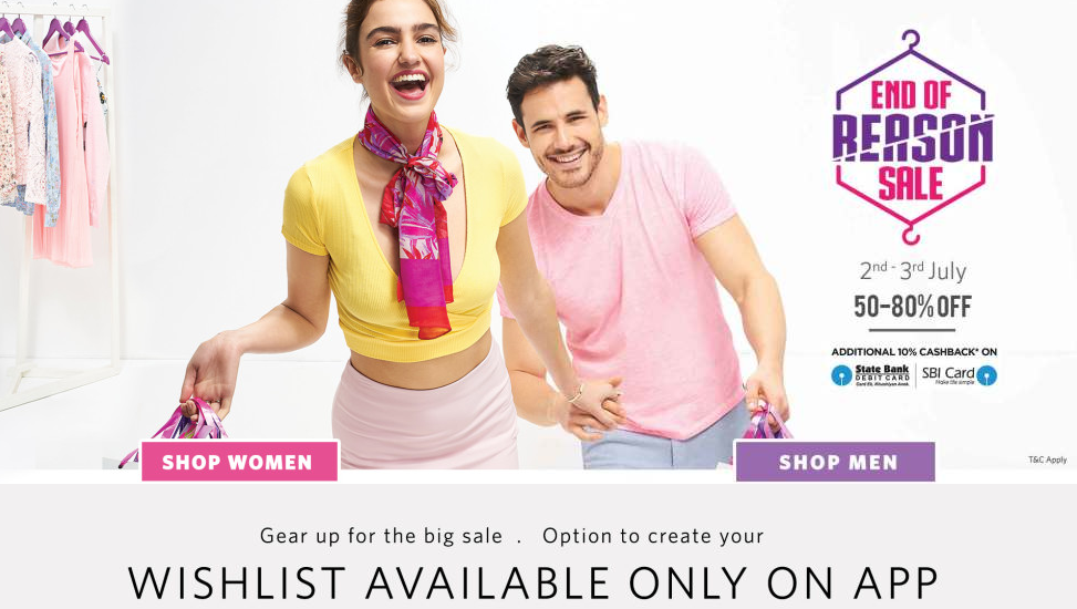 Myntra.com midnight fashion sale starts at 12.00 AM | Start shopping via desktop, mobile app