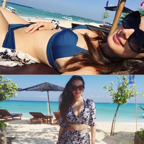 Evelyn Sharma, bikini, beach, Bali