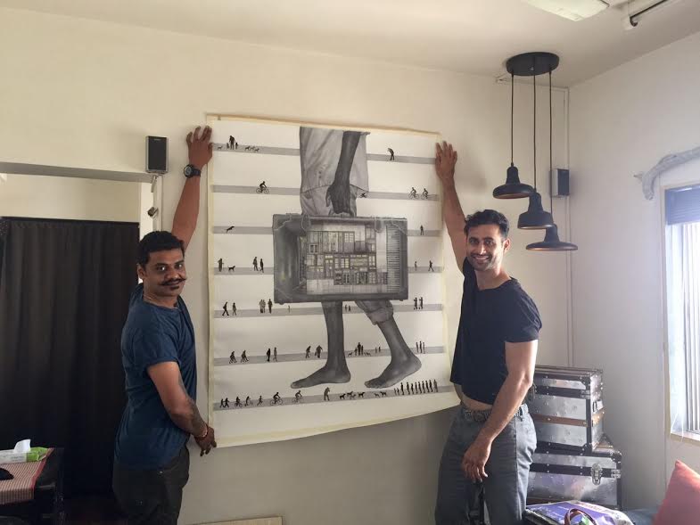 Freddy Daruwala, fan, hand painted, sketch