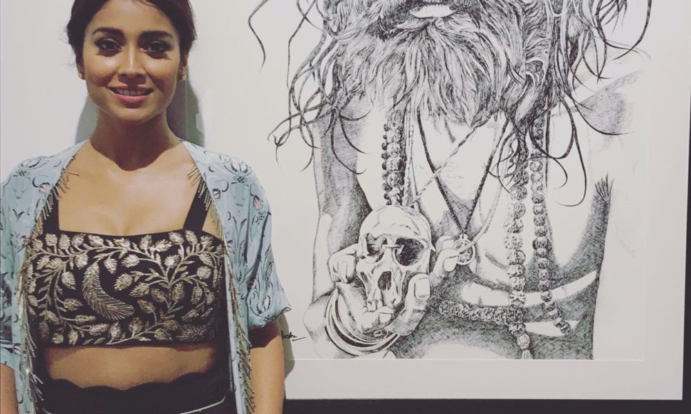 Shriya Saran, Dr. Bharath Thakur, Solo Art Exhibition