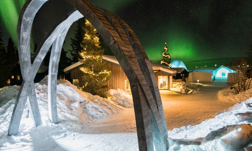 northern lights, Icehotel, Jukkasjärvi
