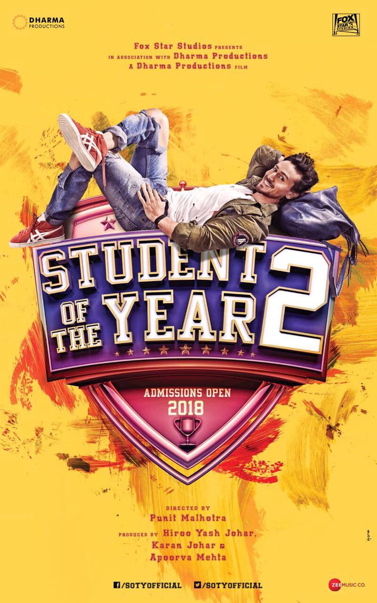 Tiger Shroff, Student Of The Year 2 Poster