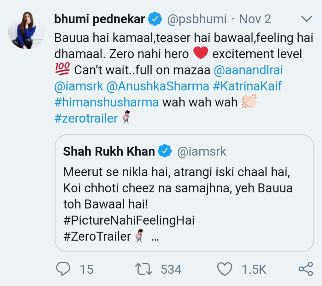 Shah Rukh Khan, Zero