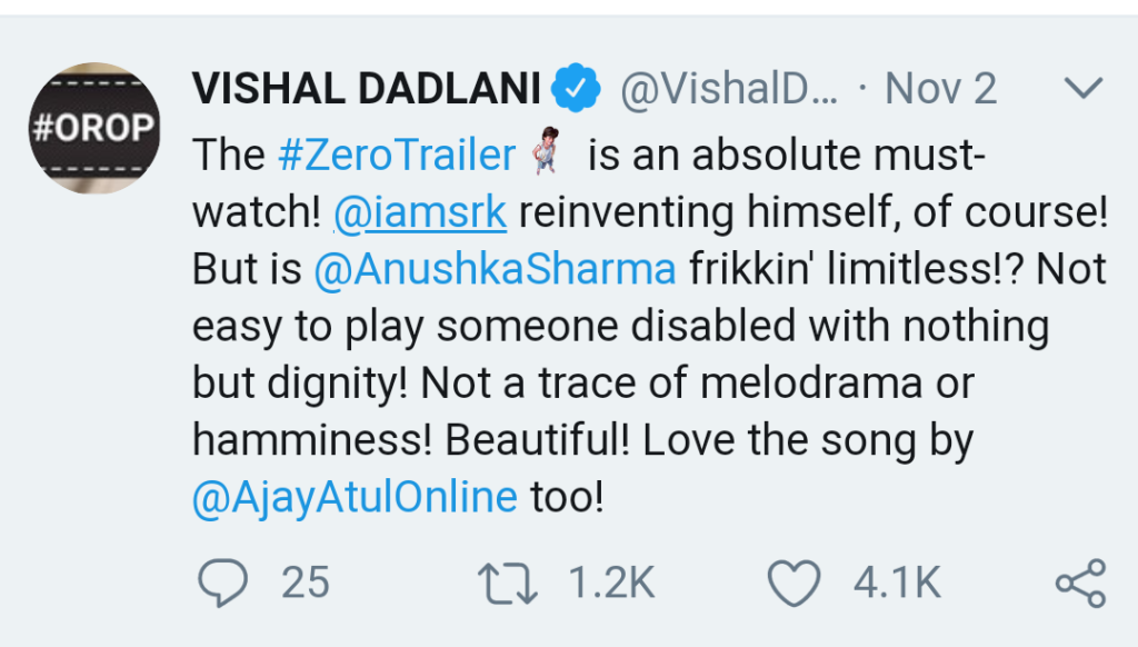 Shah Rukh Khan, Zero