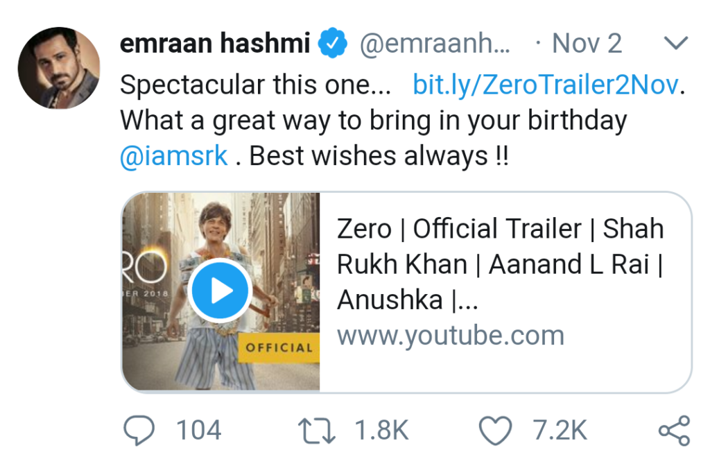 Shah Rukh Khan, Zero 